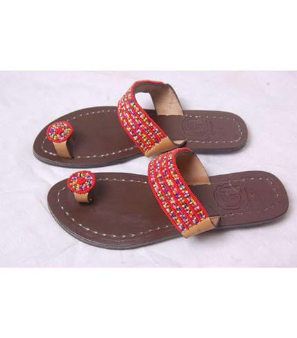 Ladies Beaded Slippers