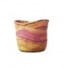 Multicolored Hand-Woven Basket