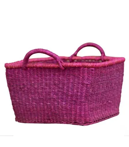 Rectangular Hand Woven Basket - Violet