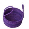 Purple Hand Woven Basket