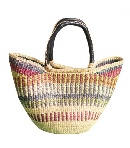 Hand Woven Ladies Bag - Brown & Green