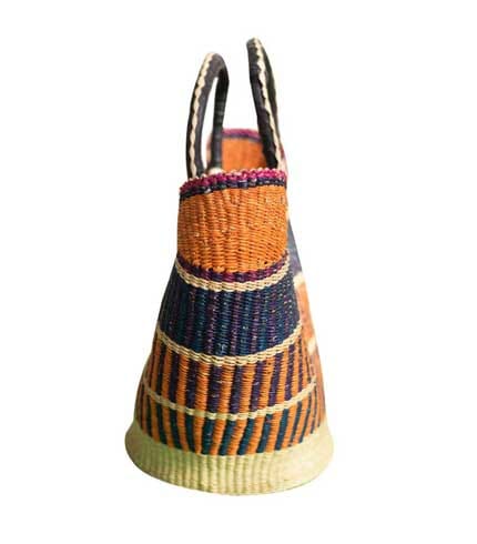Hand Woven Bag - Brown & Blue