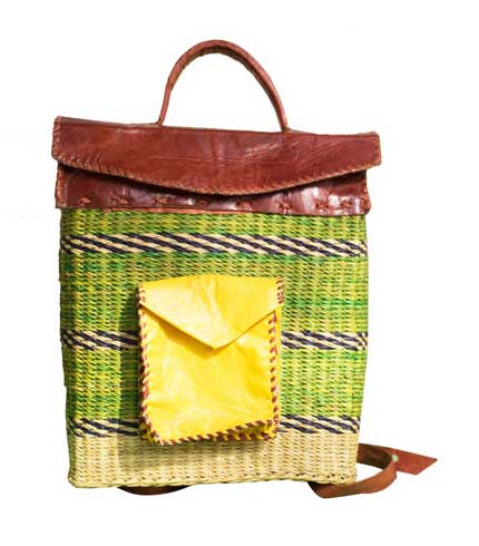 Green Hand Woven Bag