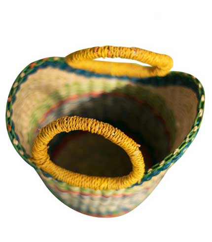 Green & Blue Hand Woven Mini Bag