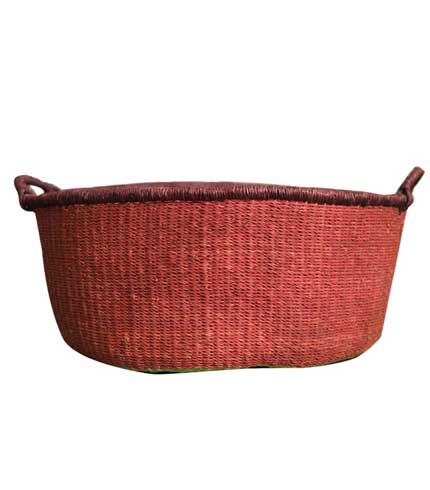 Hand Woven Basket - Red