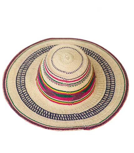 Straw Hat - Multicoloured Strip