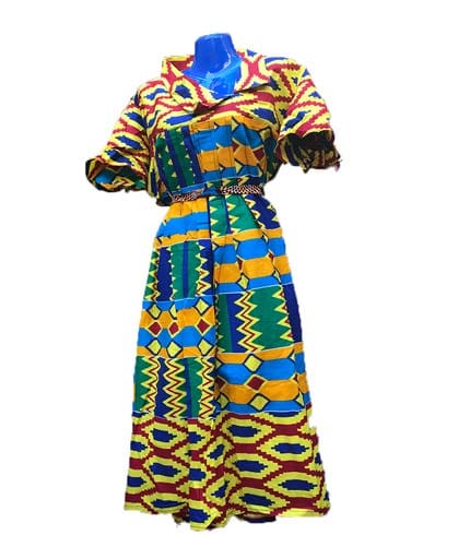 African Print Dress - Multicoloured Design