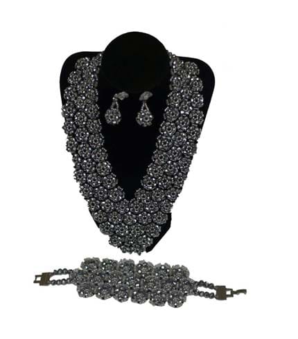 Silver Necklace with Earrings