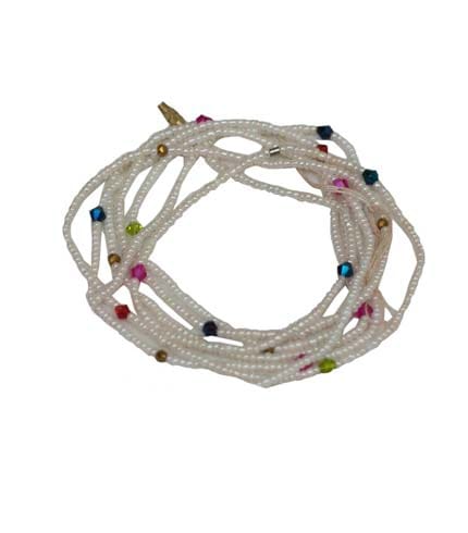 Beaded Necklace - White