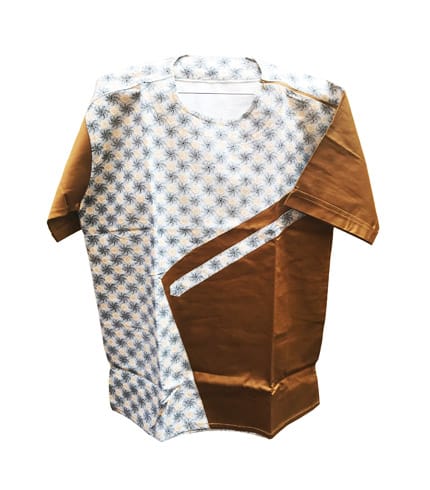 African Print Shirt - Gold Design