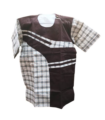African Print Shirt - Brown