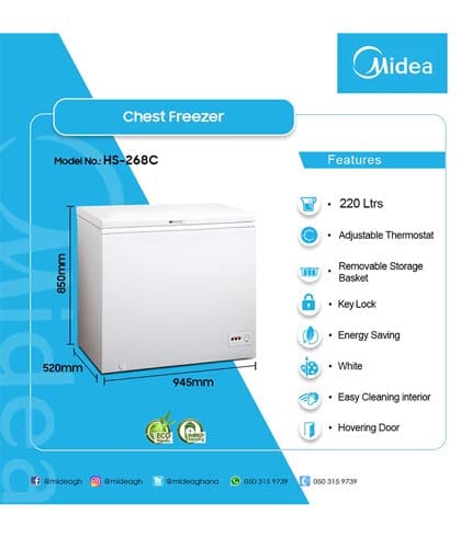Midea 220Ltr Chest Freezer