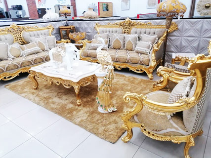 Gold & Brown Furniture Set
