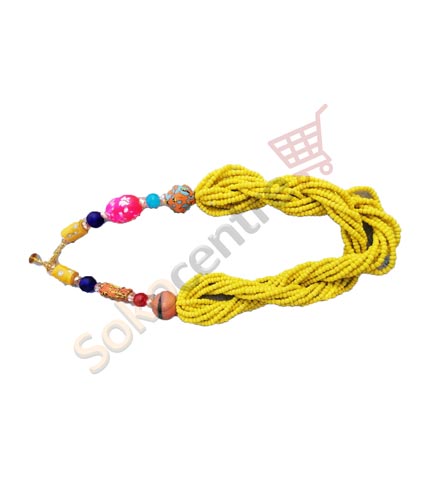 Yellow Beaded Necklace