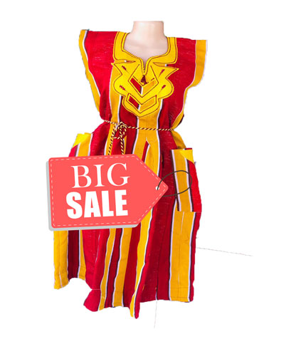 Red & Yellow Fugu Dress
