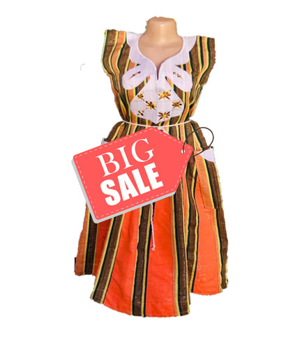 Orange & Green Fugu Dress