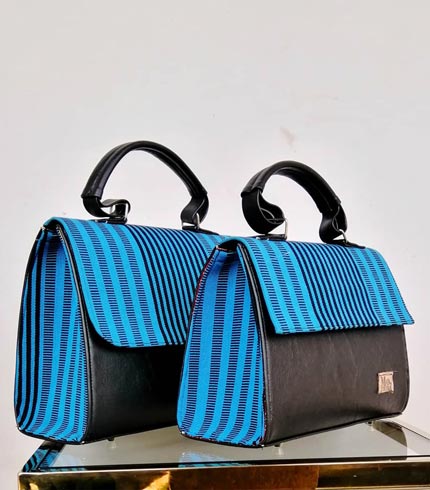 Blue Design Smock Bag