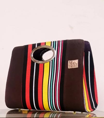 Multicoloured Smock Design Handbag