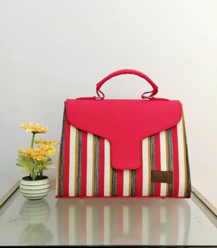 Pink Smock Design Handbag