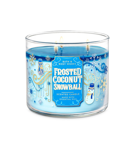 Frosted Coconut Snow Ball Scented Candle