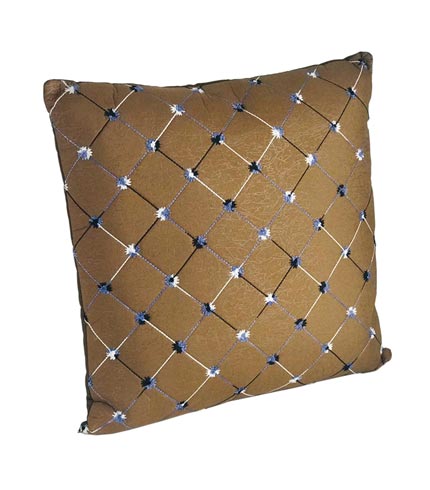 Brown & Blue Design Decorative Throw Pillow
