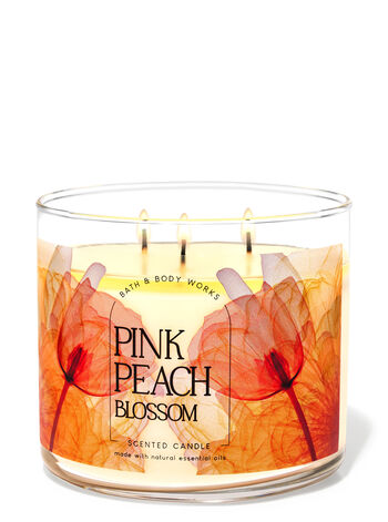 BBW Pink Peach Blossom 3-Wick Candle