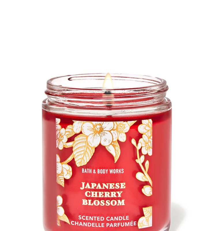 Bath & Body Works Japanese Cherry Blossom Single Wick Scented Candle
