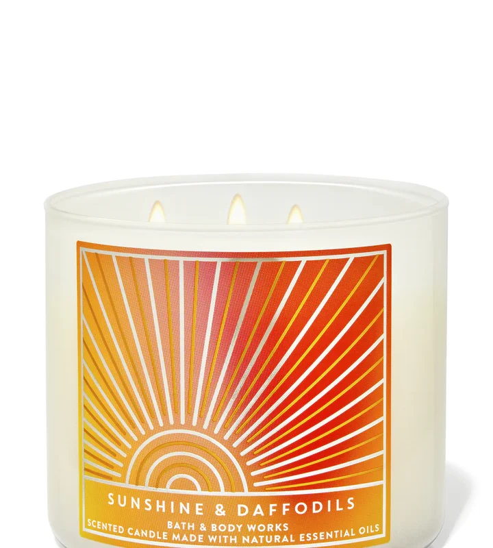 Sunshine & Daffodils 3-Wick Candle, Bath and Body Works