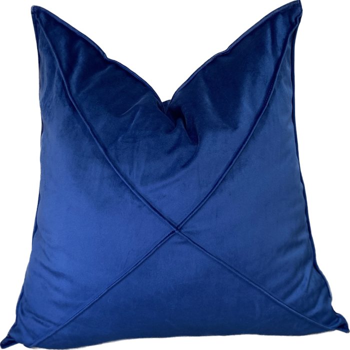 Velvet Blue Throw Pillow (50x50cm)