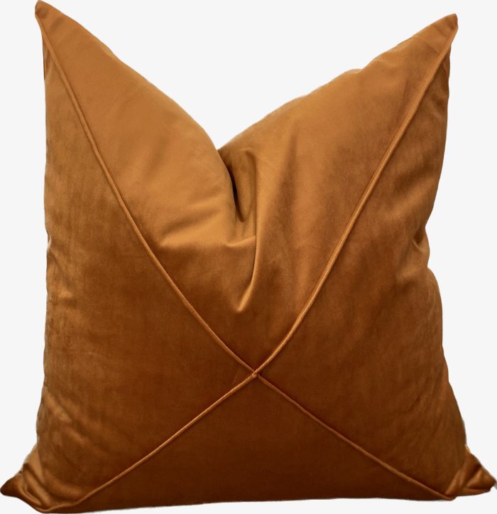 Velvet Brown Design Throw Pillow(50x50cm)