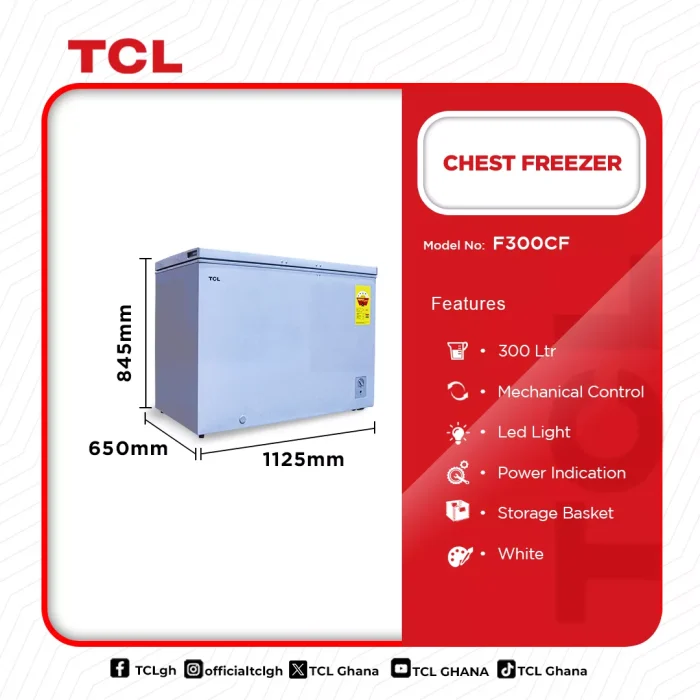 TCL-CHEST-FREZZER-300LTRS-F300CF - Image 2