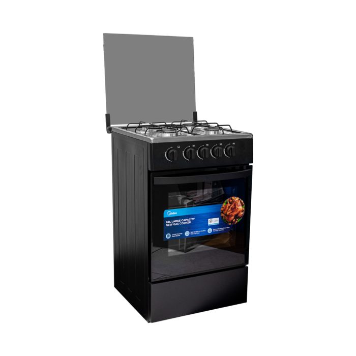 MIDEA-4-BURNER-GAS-COOKER-BLACK-MIRROR-SP5055T082-B - Image 2