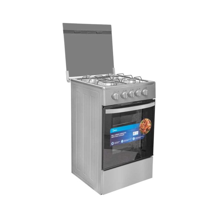 MIDEA-4-BURNER-GAS-COOKER-SILVER-MIRROR-SP5055T082-S - Image 2