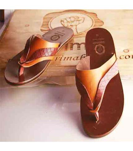 Executive Leather Sandals - Brown