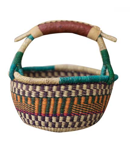 Yellow Hand-Woven Basket
