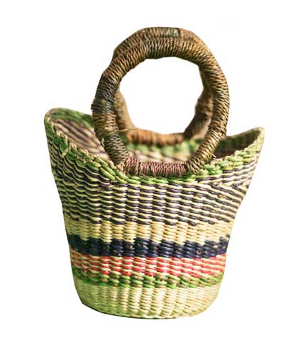 Multicoloured Hand Woven Mini Bag