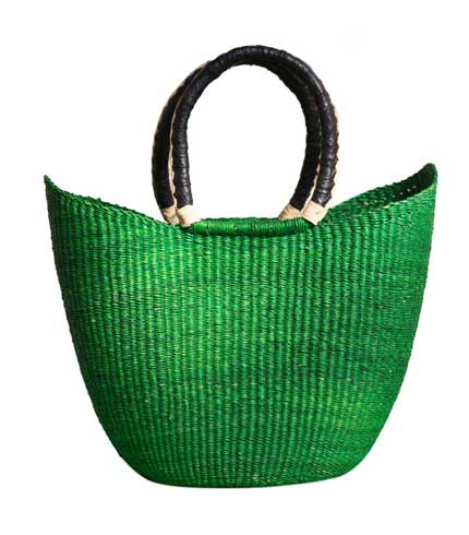 Green Hand Woven Ladies Bag