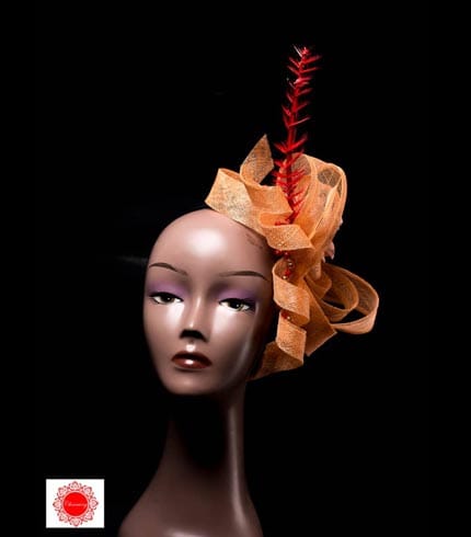Orange Fascinator
