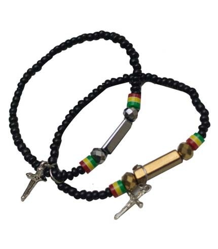 African Beaded Bracelet - Black