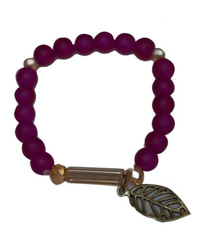 African Beaded Bracelet - Violet