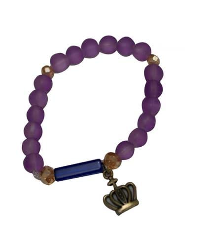 African Beaded Bracelet - Purple