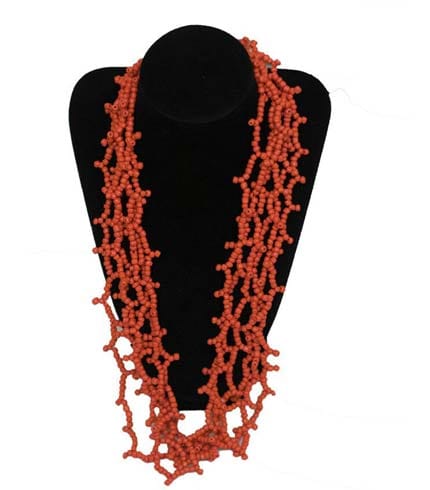 Beaded Necklace - Orange