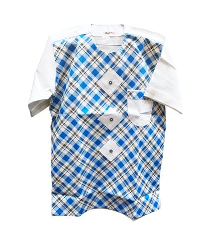 African Print Shirt - Sea Blue Design