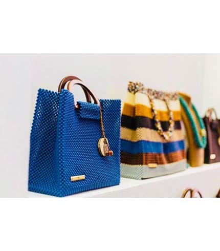 Blue Beaded Designer Ladies Bag