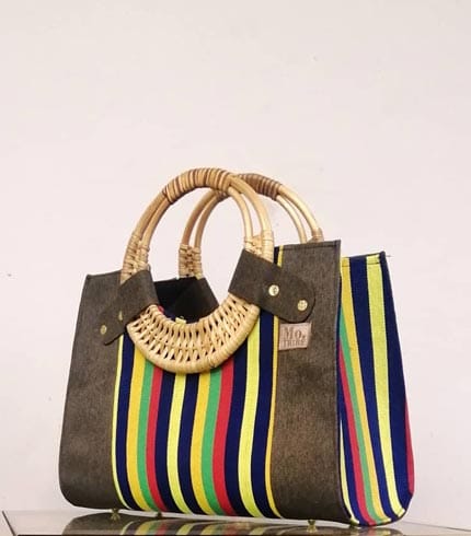 Multicoloured Design Smock Bag