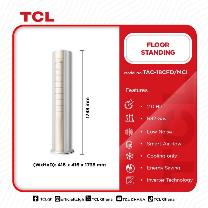 TCL-ROUND-FLOOR-STANDING-AC-R32 2.5-TAC-18CFD/MCI - Image 3